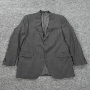 Peter Millar Blazer Mens 46 Long Big & Tall Gray Check Wool Sport Coat Jacket
